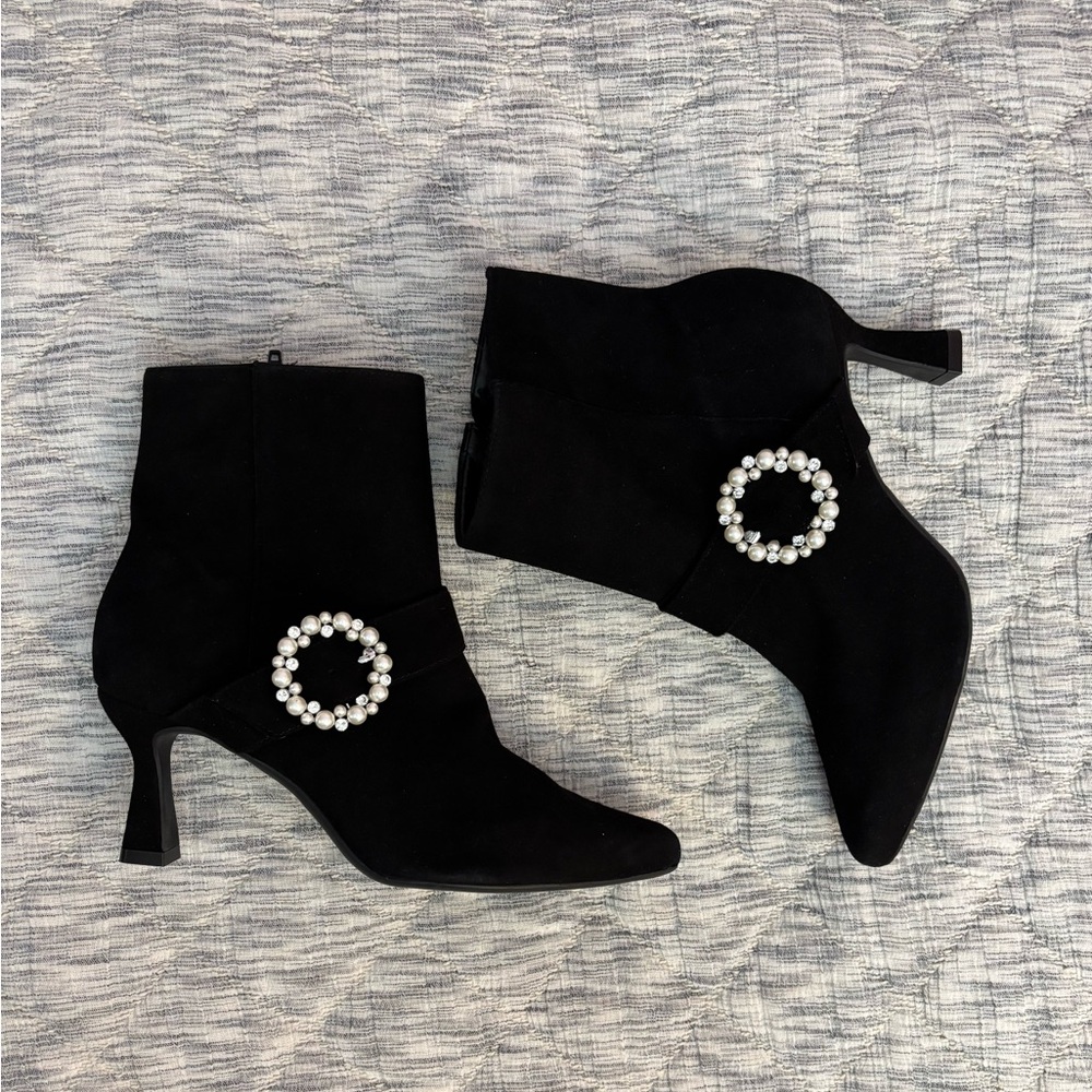 Alex Marie Black Ankle Heeled Booties Sz 8 NWOT | Alex Marie Ankle Boots -